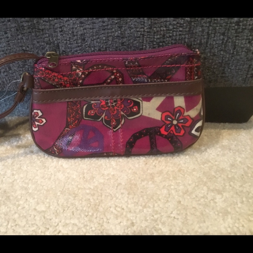 NWT Mudd purple/multi colored wristlet